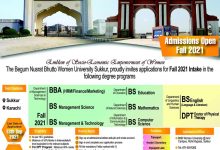 The Begum Nusrat Bhutto Women University Sukkur Admission 2026
