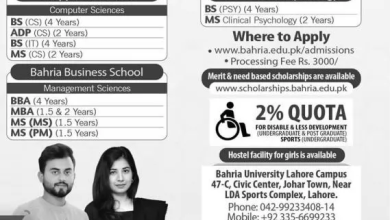 Bahria University Lahore Campus Admissions 2026