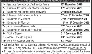 Karakoram International University Gilgit Admission 2026-2021