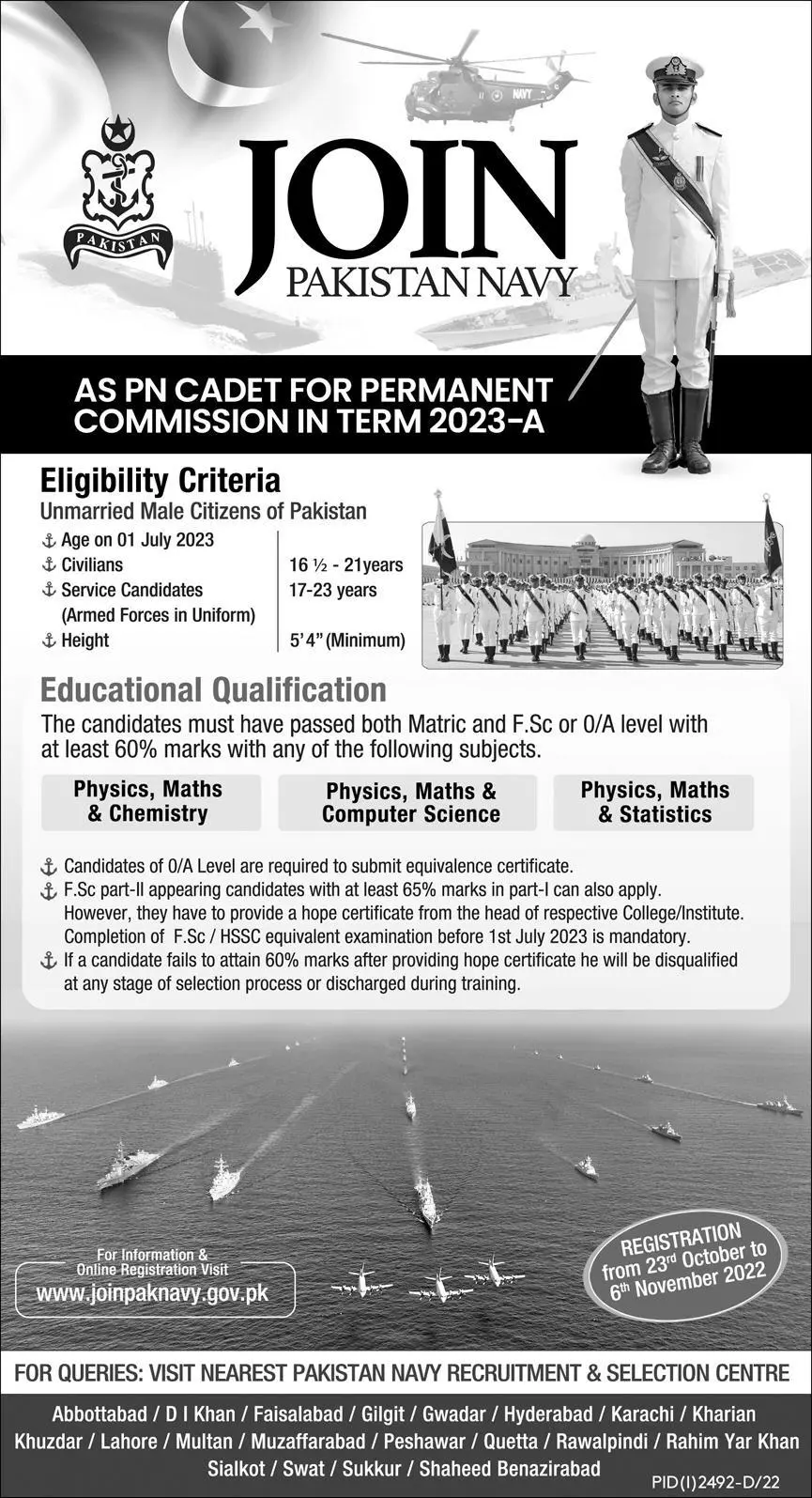 Join Pakistan Navy as PN Cadet 2026