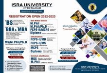 Isra University Admission 2026 Fall