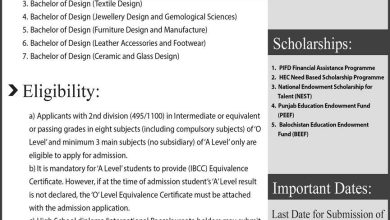 PIFD Lahore Admissions 2026