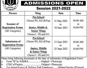 Army Public School APS Karachi Admission 2026-22