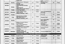Malakand Board Inter Date Sheet 2026