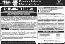 UET Peshawar Entry Test Date 2026