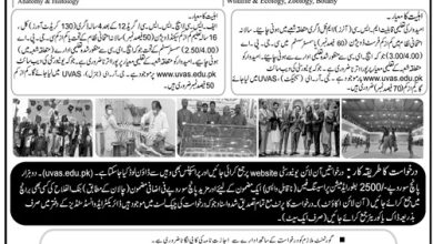 UVAS Mphil And Phd Admission 2026