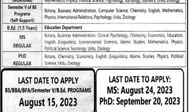GC Women University Sialkot Admission 2026 6 GC Women University Sialkot Admission 2026