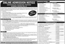 UET Peshawar Admission 2026 Undergraduate