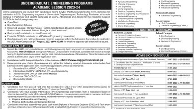 UET Peshawar Admission 2026 Undergraduate 9 UET Peshawar Admission 2026 Undergraduate