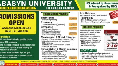 Abasyn University Islamabad Admissions 2026 7 Abasyn University Islamabad Admissions 2026