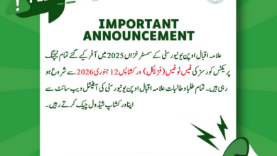 AIOU Workshop Schedule 2026 41 aiou workshop schedule