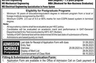NFC Multan Admission 2026