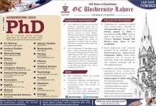 GC University Lahore M.Phil MS Admission 2026
