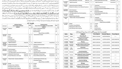Multan Board Matric Supplementary Date Sheet 2026
