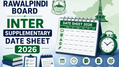 Rawalpindi Board Inter Supplementary Date Sheet 2026 41 Rawalpindi Board